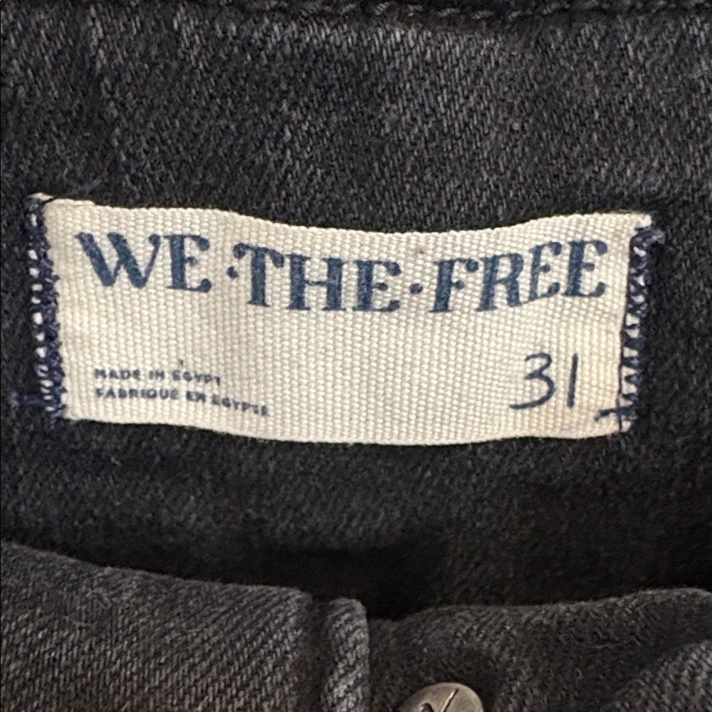 Free People We The Free Jayde Flare Jeans High-Waisted Black Size 31 - Picture 4 of 13